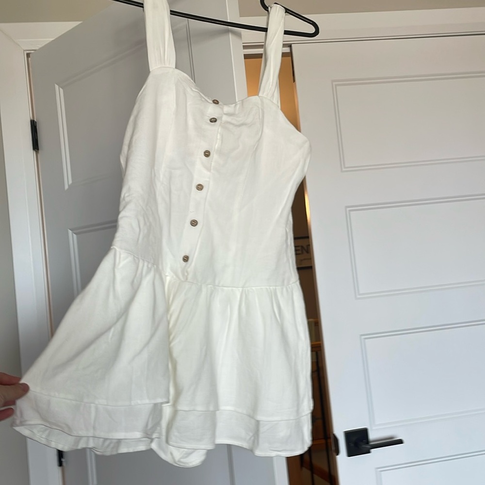 White romper dress